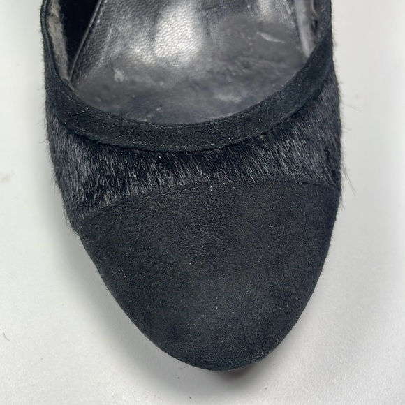 Lauren Ralph Lauren black cowhide black suede Mary Janes pumps Size 6 - Picture 9 of 10